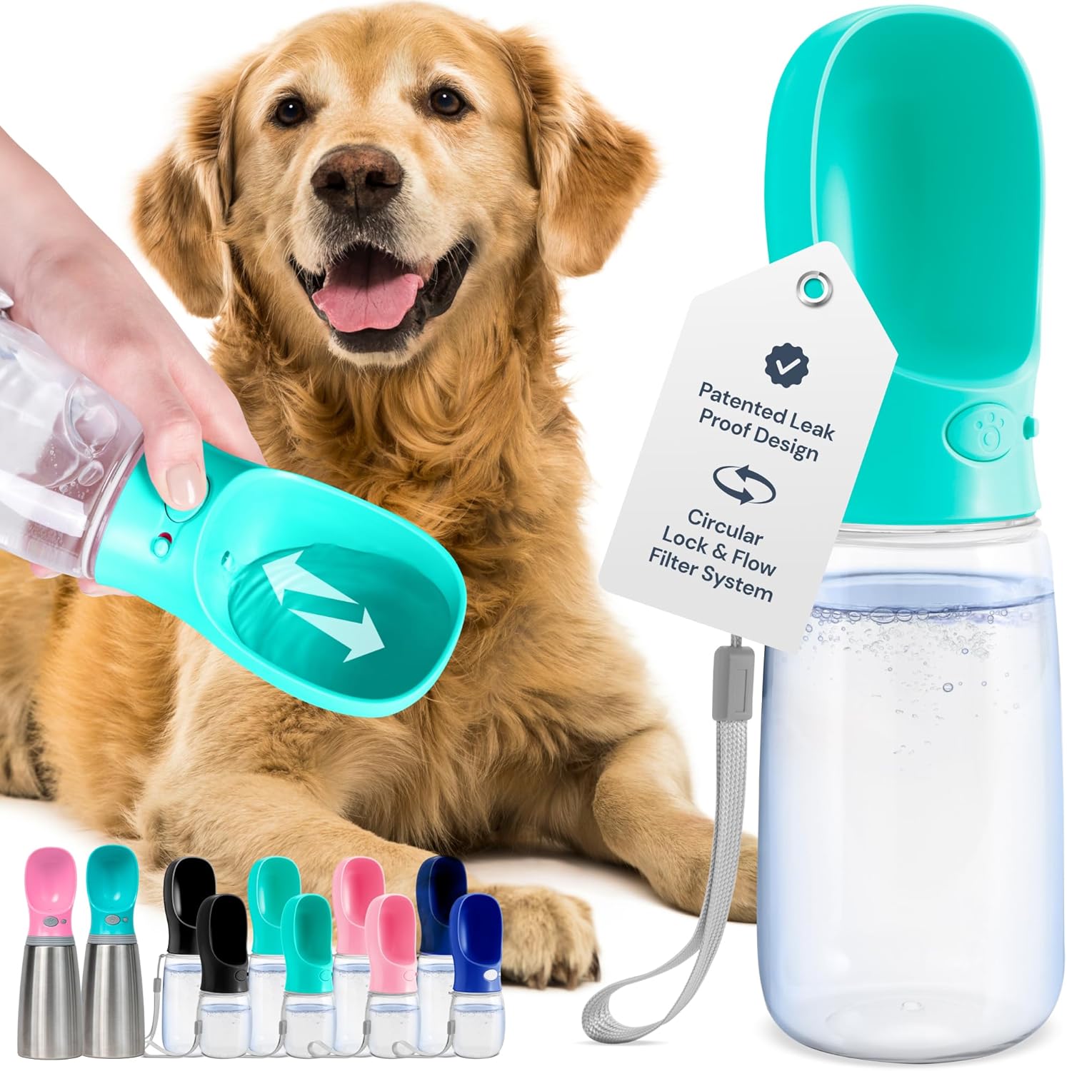 MalsiPree portable dog water bottle